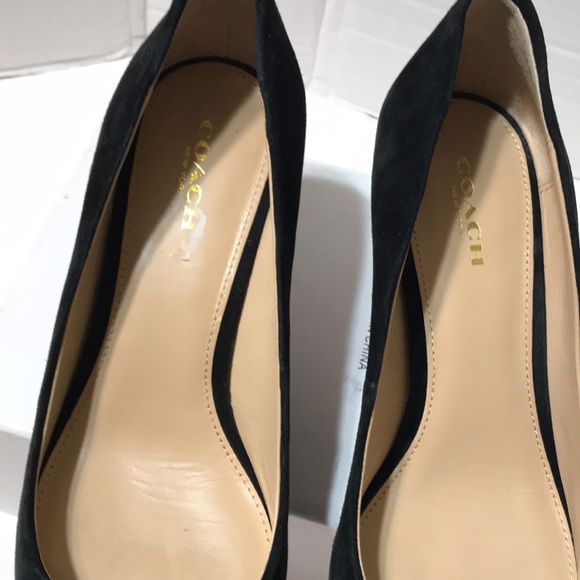 Coach suede leather pointy heels! Same condition when bought tried to wear! - Picture 7 of 12